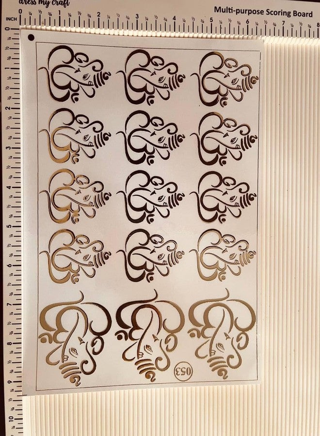 IRIKA 15-in-1 Embossed Gold Metallic Stickers for Resin Art & Craft - A5 Size (Pack of 2 Sheets) - Image 3